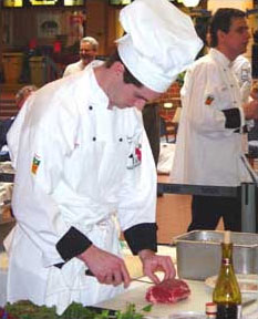 Picture of a chef in a culinary challenge
